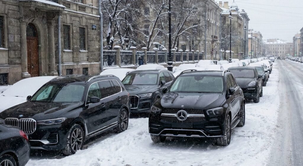 ロシアの街で見かけるナンバーなしの中国版トヨタRAV4