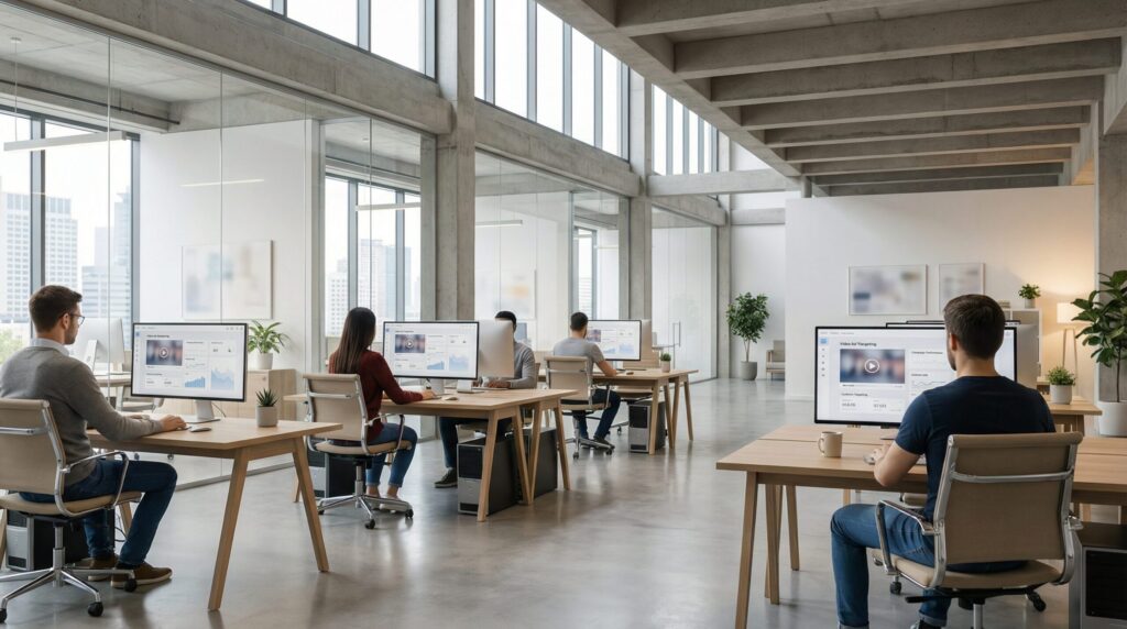 テック企業のオフィスの風景