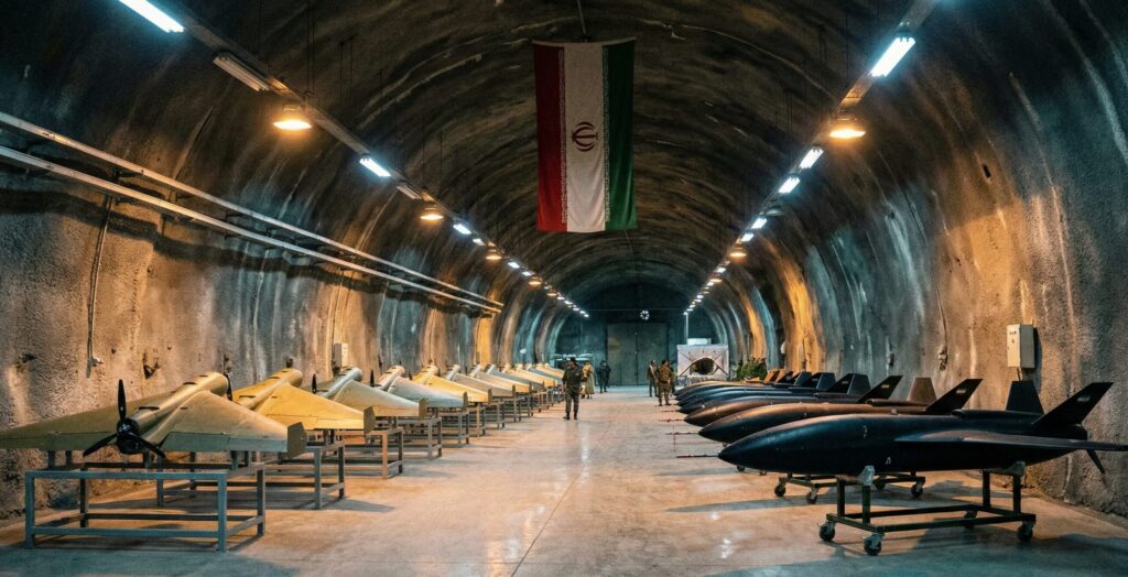 イラン秘密地下室に保管されるドローン